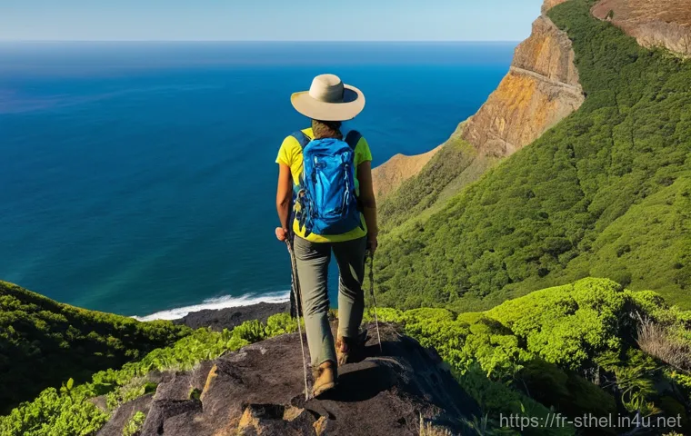 세인트헬레나 대중교통 - **Prompt: "A solo female hiker, mid-30s, with a sturdy backpack and appropriate outdoor clothing (hi...