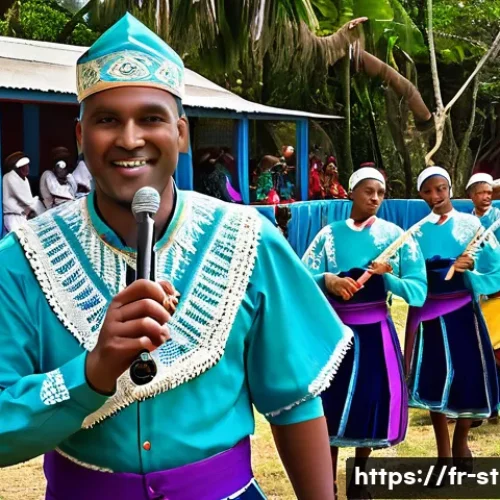 Home 33 세인트헬레나 역사 및 문화 - A vibrant cultural festival on Saint Helena Island featuring a diverse crowd of Saints in colorful t...