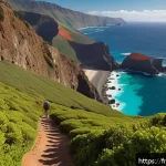 Home 20 세인트헬레나 트레킹 코스 - A breathtaking coastal hiking trail along the rugged cliffs of Saint Helena, featuring steep rocky e...